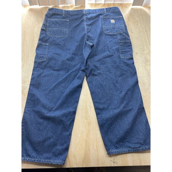 Carhartt Painter Jeans Big Man 48x30 Blue Denim Cat 2 2112 Fire Resistant - Picture 4 of 5